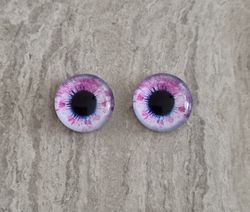 2 st drakögon kattögon i glas, glasinfattningar, cabochoner (12 mm)