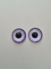 2 st drakögon kattögon i glas, glasinfattningar, cabochoner (12 mm)
