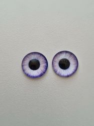 2 st drakögon kattögon i glas, glasinfattningar, cabochoner (12 mm)