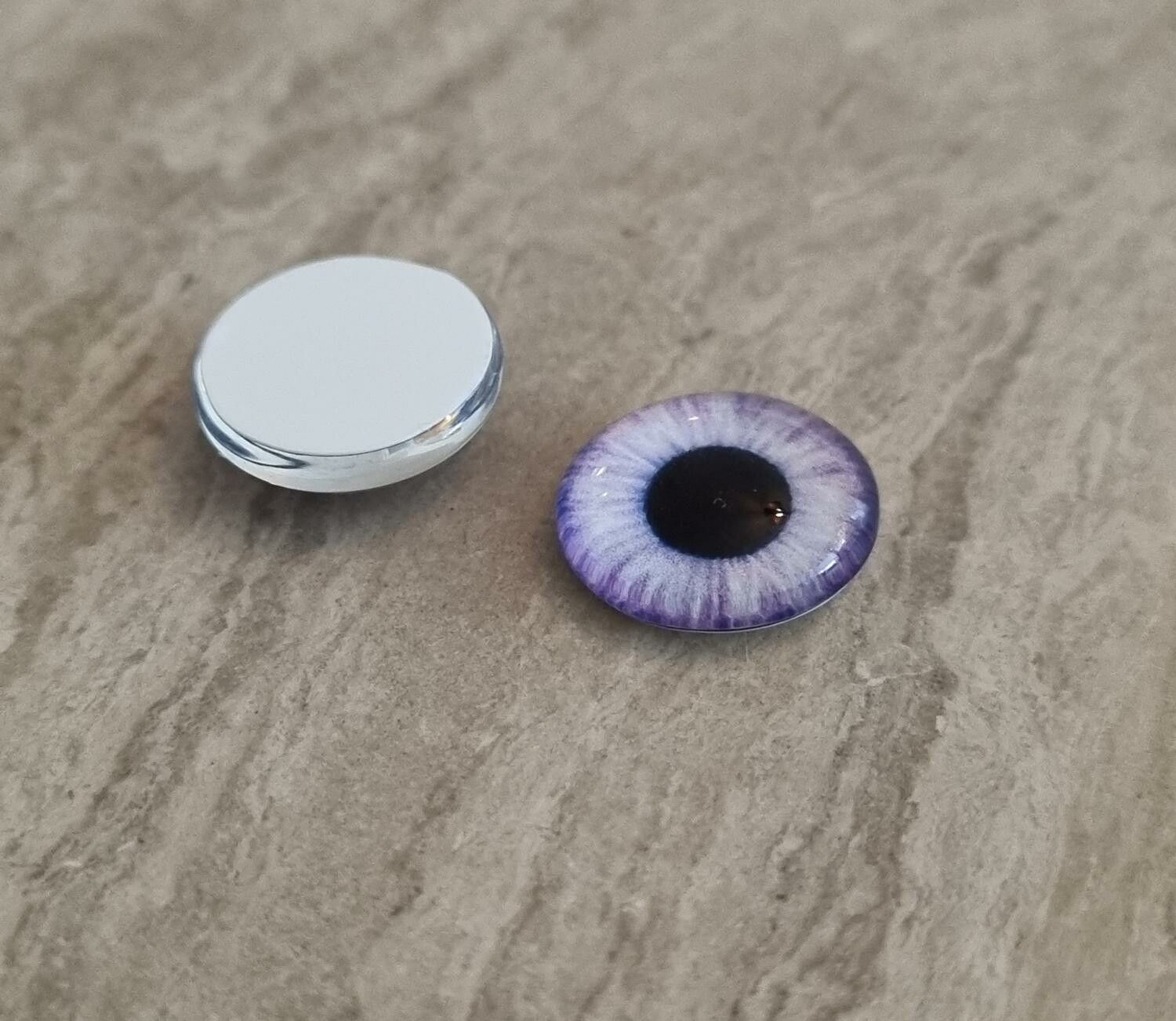 2 st drakögon kattögon i glas, glasinfattningar, cabochoner (12 mm)