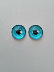 2 st drakögon kattögon i glas, glasinfattningar, cabochoner (12 mm)