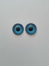 2 st drakögon kattögon i glas, glasinfattningar, cabochoner (12 mm)