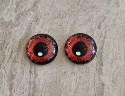 2 st drakögon kattögon i glas, glasinfattningar, cabochoner (12 mm)