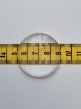 1 stor transparent cabochon i glas, glasinfattning (40 mm)