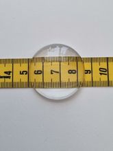1 stor transparent cabochon i glas, glasinfattning (35 mm)