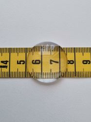 2 st transparenta cabochoner i glas, glasinfattningar (25 mm)