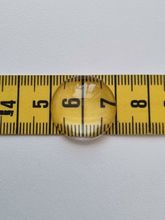 5 st transparenta cabochoner i glas, glasinfattningar (20 mm)