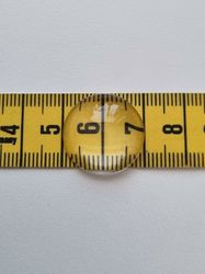 5 st transparenta cabochoner i glas, glasinfattningar (20 mm)