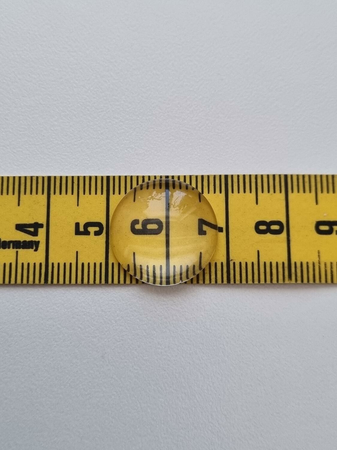 10 st transparenta cabochoner i glas, glasinfattningar (18 mm)