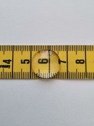 10 st transparenta cabochoner i glas, glasinfattningar (16 mm)