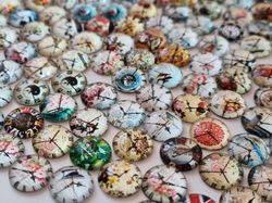 Flatbacks / Cabochoner i glas Klockor (10 st)