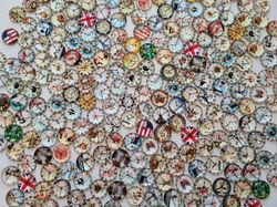 Flatbacks / Cabochoner i glas Klockor (10 st)