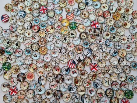 Flatbacks / Cabochoner i glas Klockor (10 st)