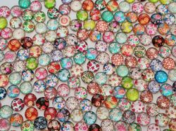 Flatbacks / Cabochoner i glas Blommor (10 st)