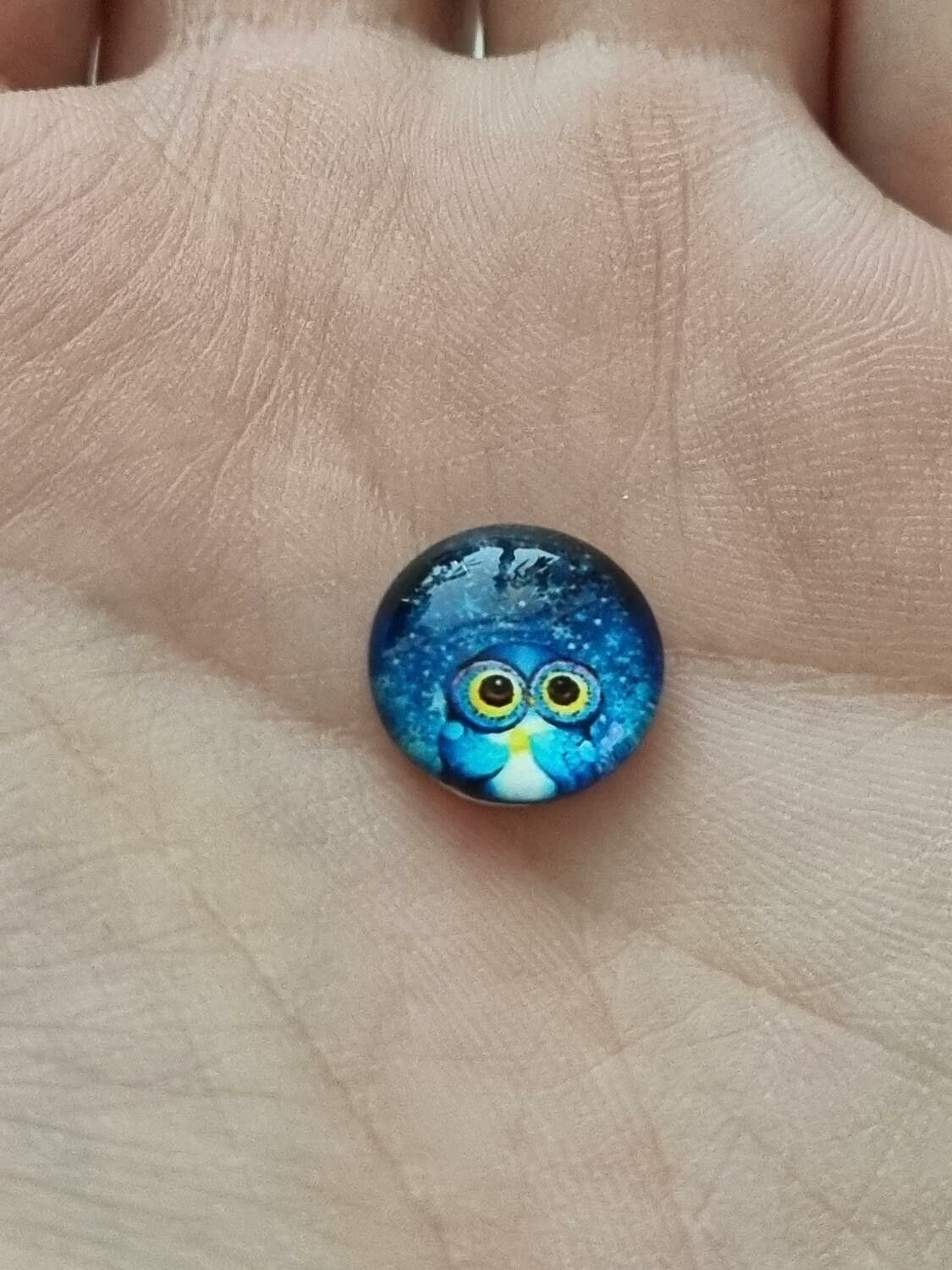 Flatbacks / cabochoner i glas Ugglor. Flatbacks uggla (10 st)