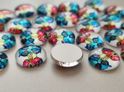 Flatbacks / cabochoner i glas Ugglor. Flatbacks uggla (10 st)