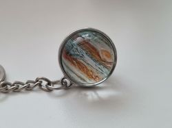 Nyckelring galax planet i rostfritt stål - Jupiter