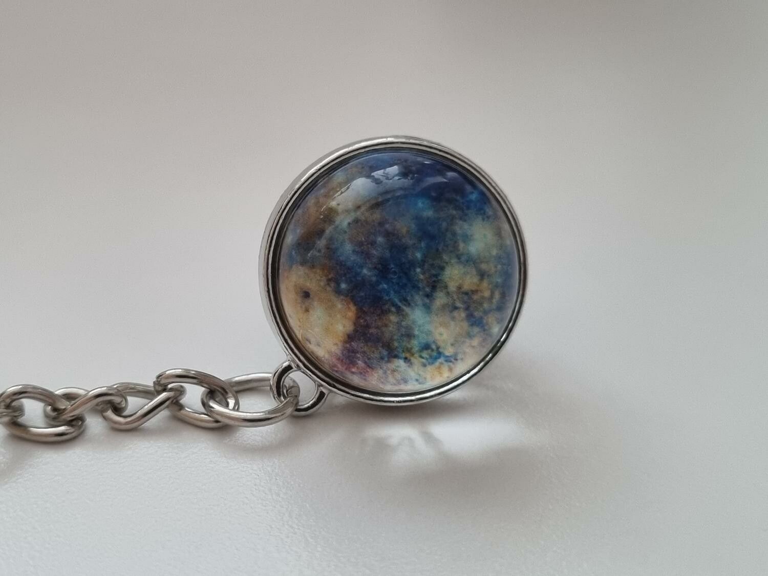 Nyckelring galax planet i rostfritt stål - Merkurius