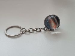 Nyckelring galax planet i rostfritt stål - Mix 3