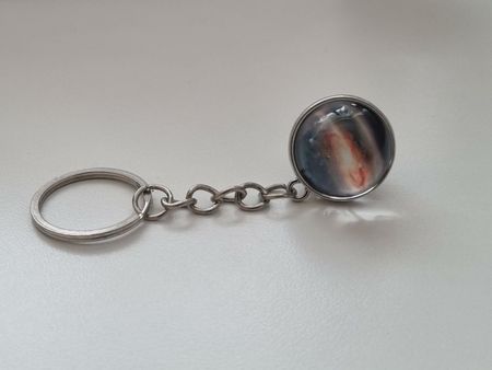 Nyckelring galax planet i rostfritt stål - Mix 3