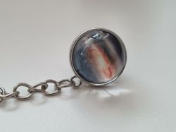 Nyckelring galax planet i rostfritt stål - Mix 3
