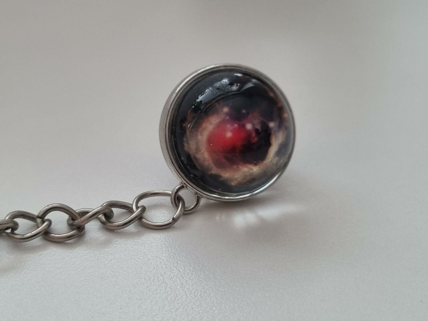 Nyckelring galax planet i rostfritt stål - Mix 2