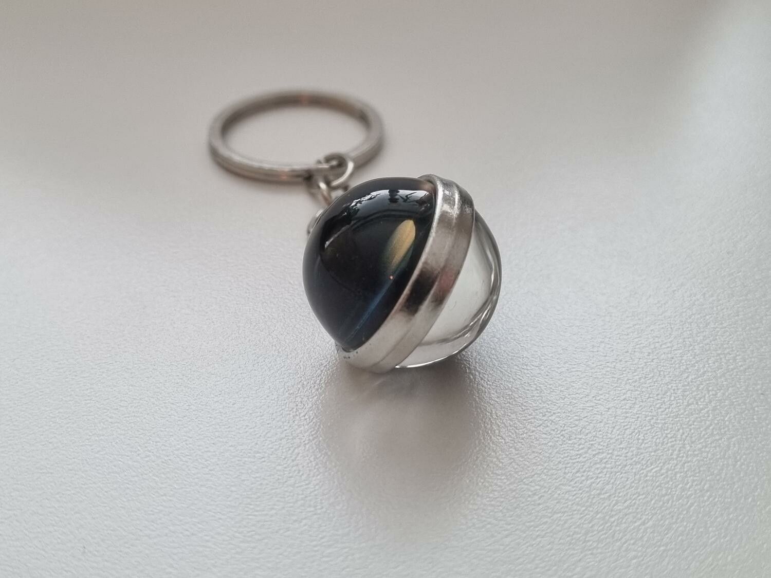 Nyckelring galax planet i rostfritt stål - Saturnus