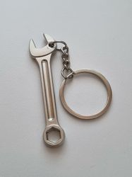 Nyckelring Skiftnyckel miniatyr i rostfritt stål (14 gram)