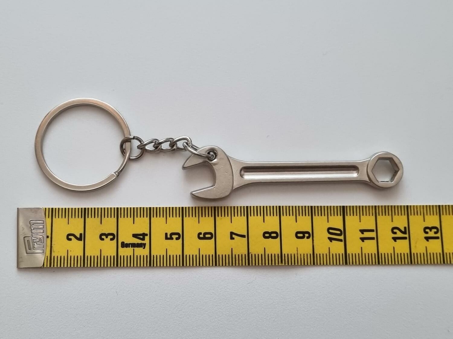 Nyckelring Skiftnyckel miniatyr i rostfritt stål (14 gram)
