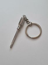 Nyckelring Skruvmejsel miniatyr i rostfritt stål (14 gram)