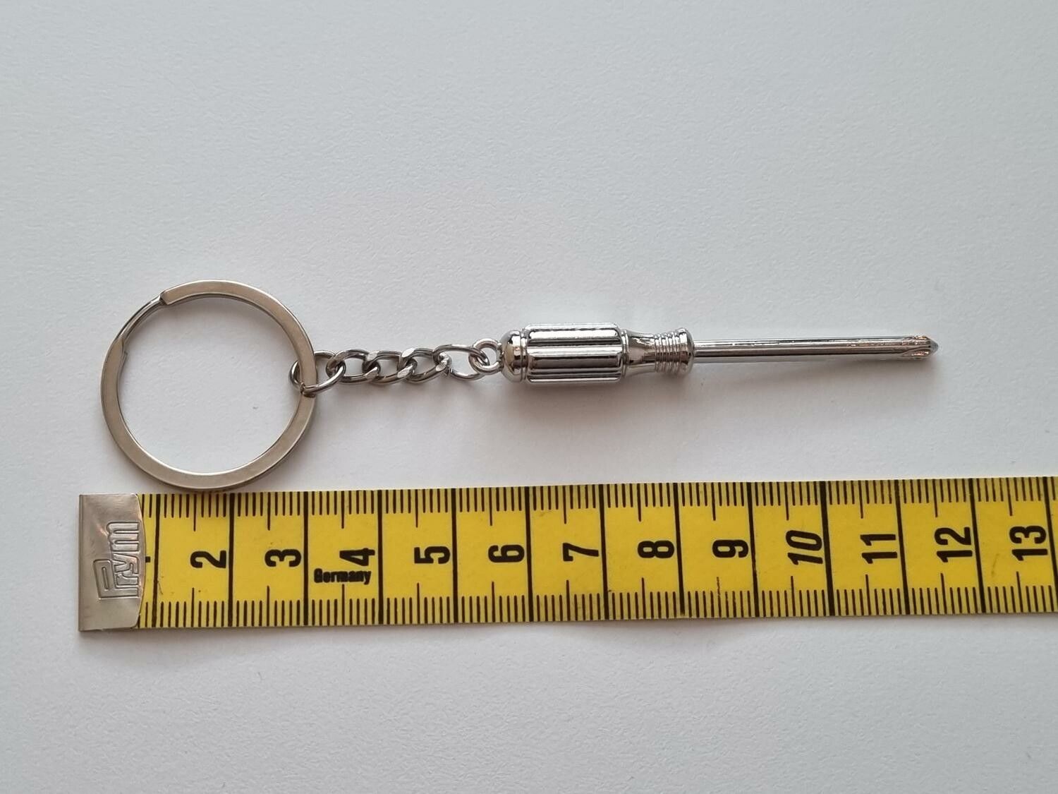 Nyckelring Skruvmejsel miniatyr i rostfritt stål (14 gram)