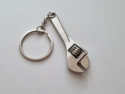 Nyckelring Skiftnyckel miniatyr i rostfritt stål (16 gram)