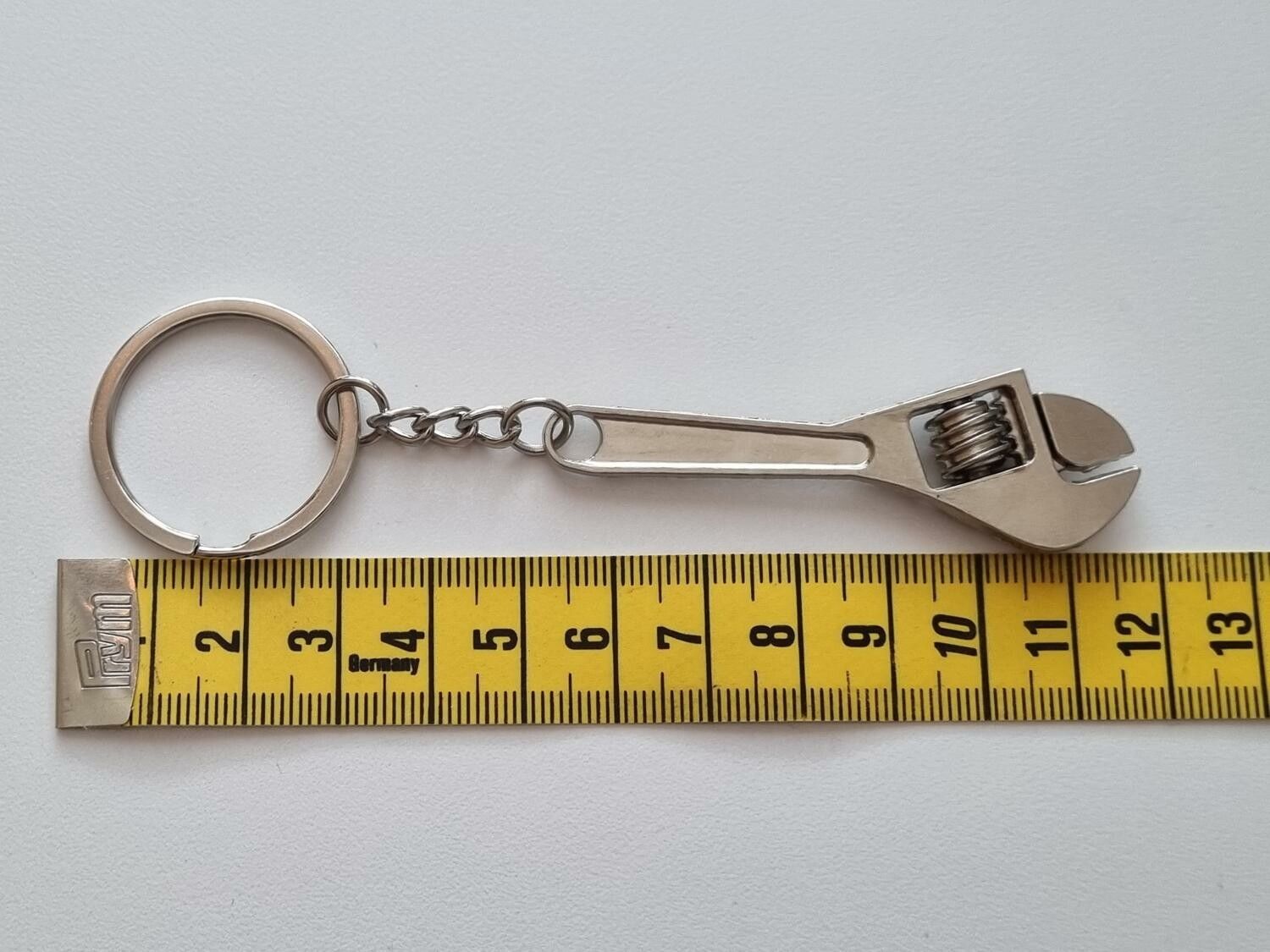 Nyckelring Skiftnyckel miniatyr i rostfritt stål (16 gram)