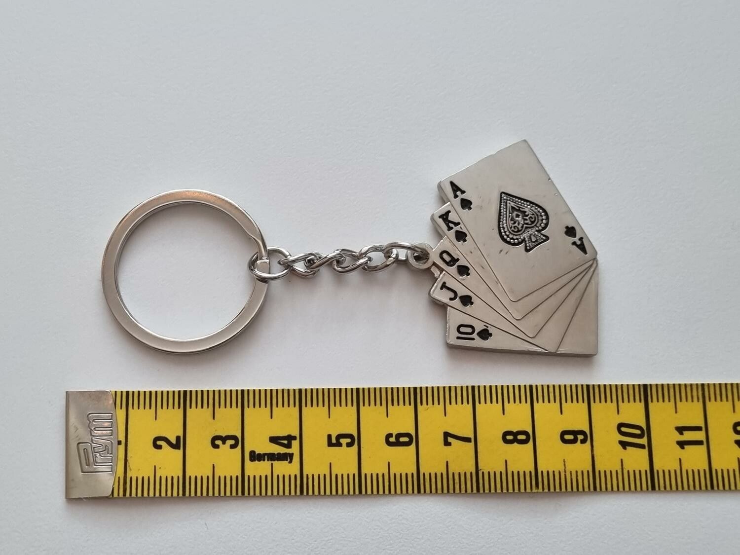 Nyckelring Kortlek hänge miniatyr i rostfritt stål (21 gram)