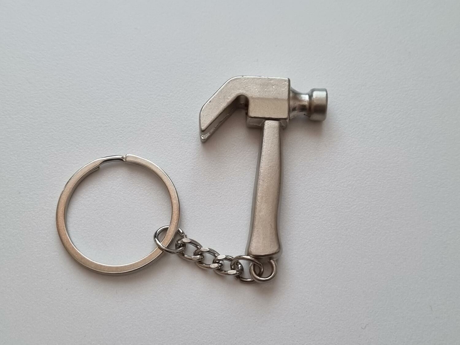 Nyckelring hammare hänge miniatyr i rostfritt stål (20,5 gram)