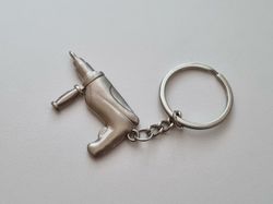 Nyckelring Borr hänge miniatyr i rostfritt stål