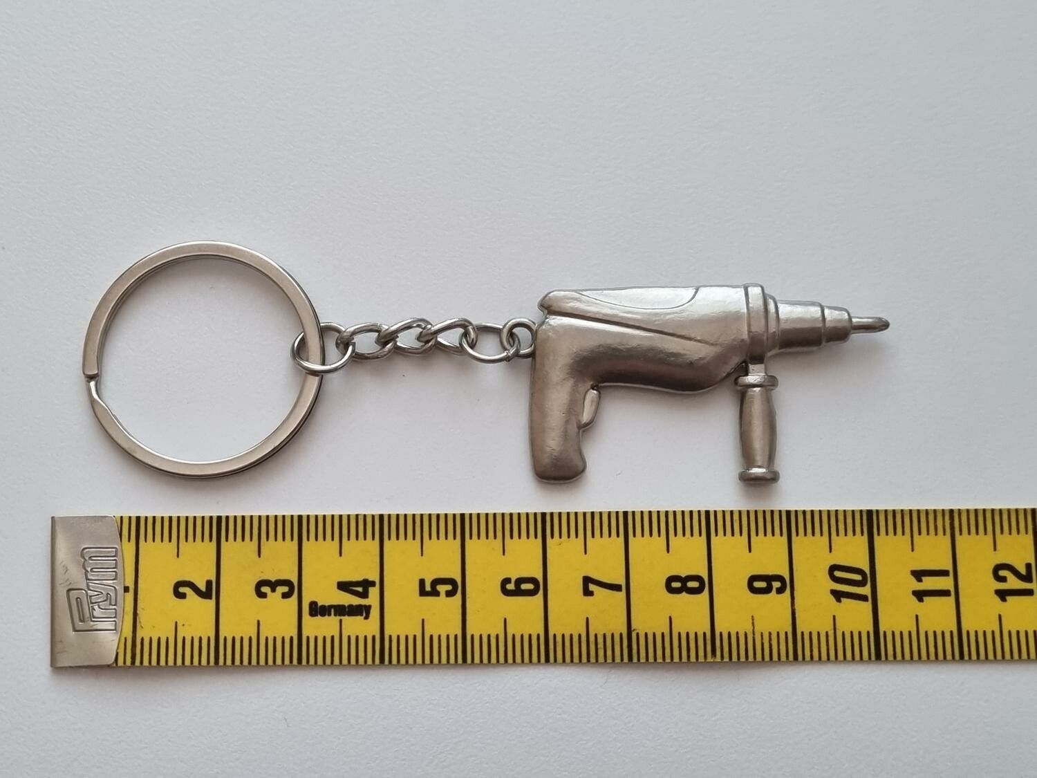 Nyckelring Borr hänge miniatyr i rostfritt stål