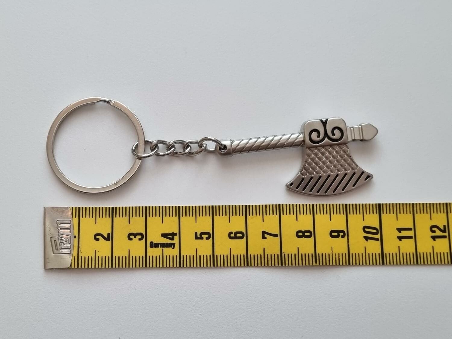 Nyckelring Yxa hänge miniatyr i rostfritt stål