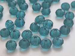 50 st pärlor vackra färger och lyser (4x6 mm) Grön/blå/turkos