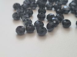 50 st pärlor vackra färger och lyser (4x6 mm) - Svarta
