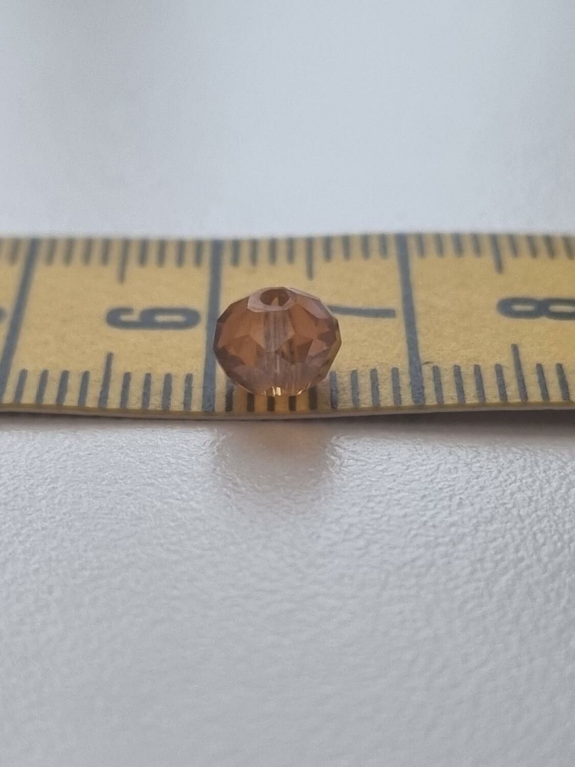 50 st pärlor vackra färger och lyser (4x6 mm) - Guldbrun