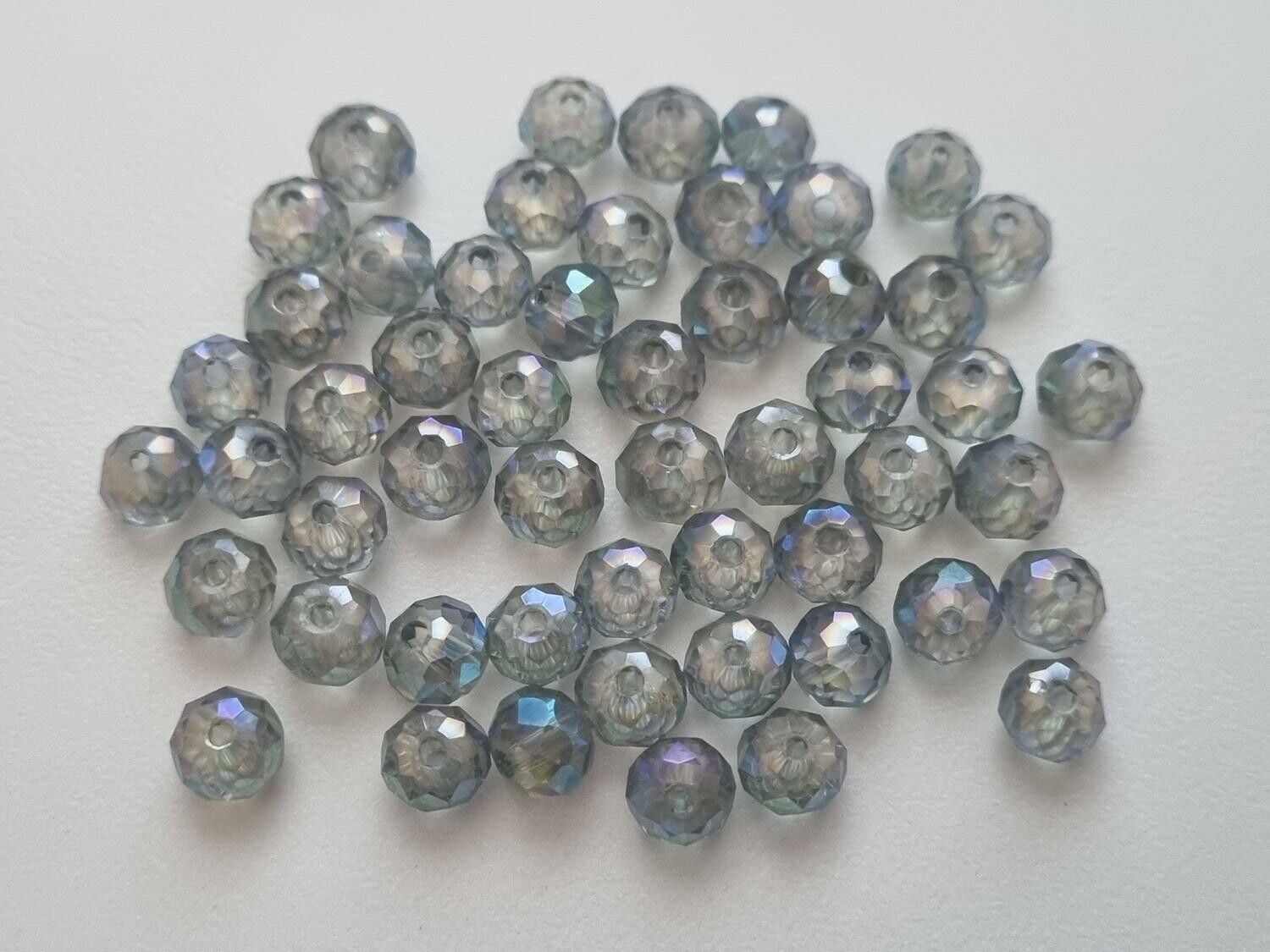 50 st pärlor vackra färger och lyser (4x6 mm) - Klargrön