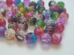 50 st pärlor i varierande vackra färger (8 mm)