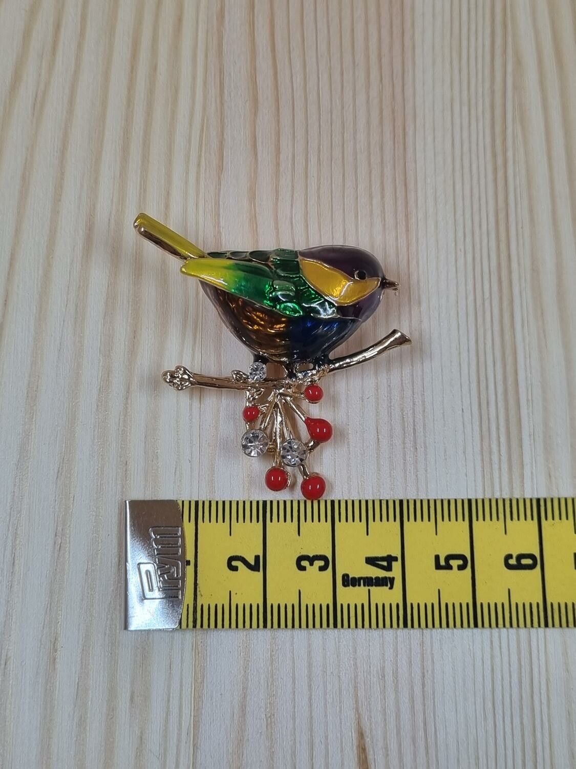 1 st detaljrik brosch hänge - Fågel sittandes på en kvist
