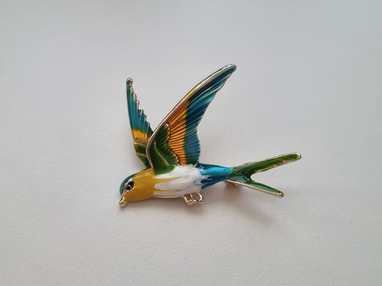 1 st detaljrik brosch hänge - Svala / fågel