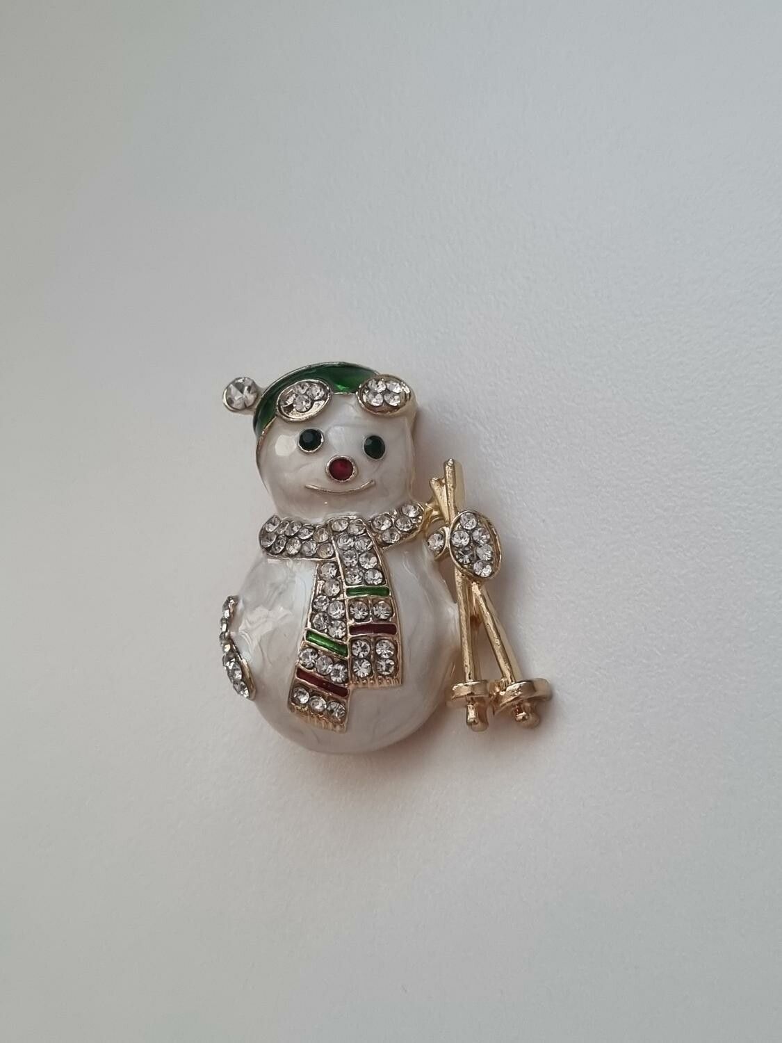 1 st detaljrik brosch hänge - Snögubbe