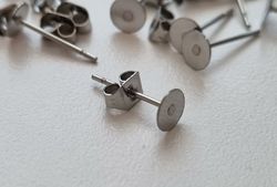 10 st örhängen i rostfritt stål (12 x 5 mm)