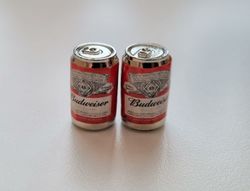 2 st Burkar miniatyr, miniburkar, dockskåp, tittskåp (Budweiser)