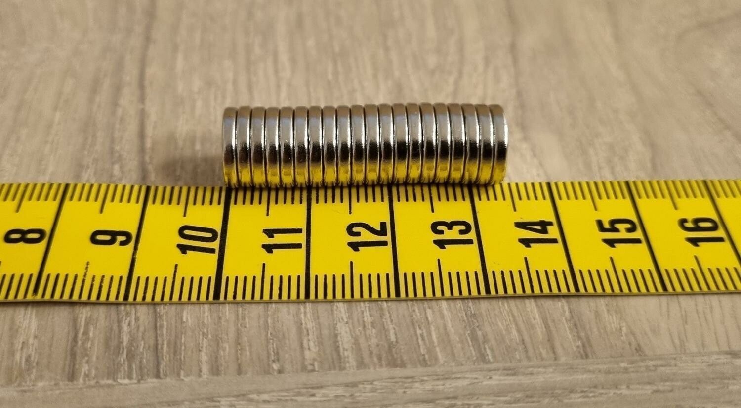 25 st Neodymium magneter (10x2 mm) runda magneter