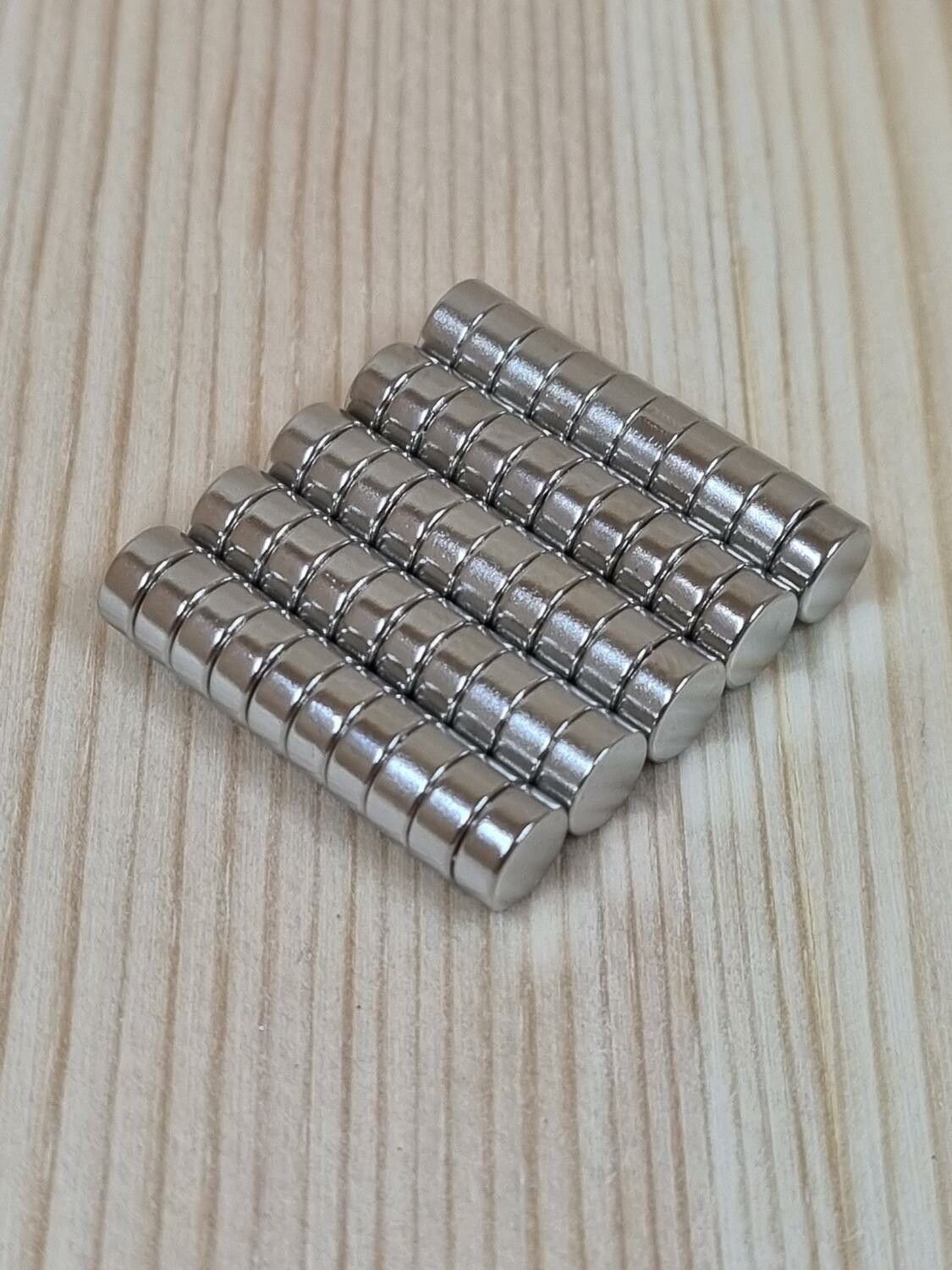 50 st Neodymium magneter (6x3 mm) runda magneter